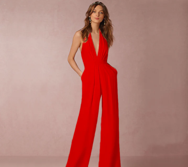 Dalia | jumpsuit mit weitem bein für damen