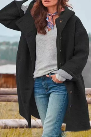 Crista | eleganter einfarbiger mantel für damen